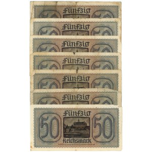 Germany, set of 7 banknotes, 50 marks (1940–1945)