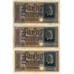 Germany, set of 7 banknotes, 50 marks (1940–1945)