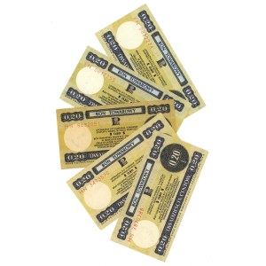 PEWEX, 20 centesimi 1979, serie HN, IN, set da 5 pezzi