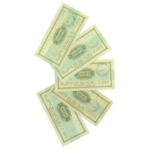 PEWEX, 1 cent, 1969, FL, GL, and EI series, set of 5
