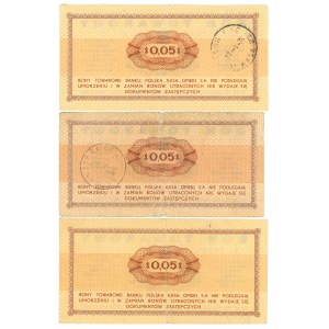 PEWEX, 5 cents, 1969, GA and Ea series, set of 3