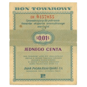 PEWEX, 1 cent 1960, seria Dl, z klauzulą
