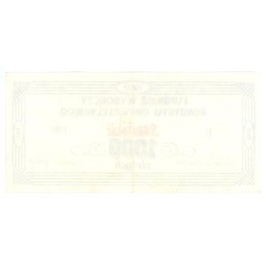 Solidarność, Fondo elettorale del Comitato civico, 1.000 zloty, 1989