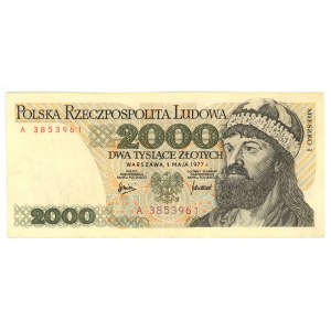 2.000 zloty del 1977, serie A, ABBASTANZA RARE