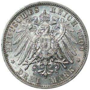 Germany, 3 marks, 1909, A