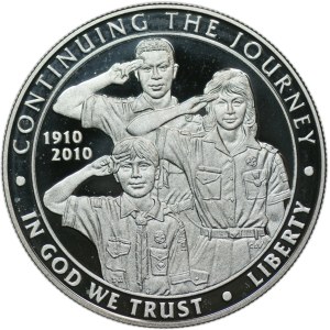 USA, 1 dolar 2010, 100. výročí – Skauting v Americe