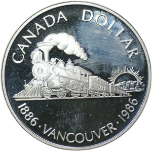 Canada, 1 dollar, 1986, Vancouver's 100th anniversary