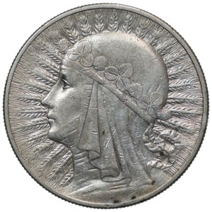 10 zlotys 1932, Tête de femme