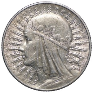 10 zlotych, 1933, Head of a Woman