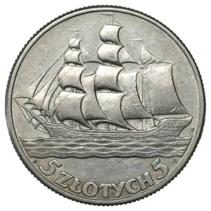 5 zlotých 1936, Plachetnica