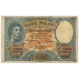 100 zlotých z roku 1919, série S.B.