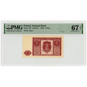1 zlotý z roku 1946, PMG 67 EPQ