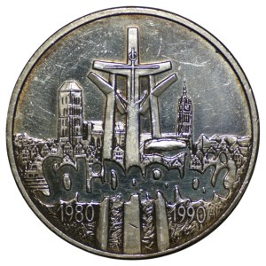 100,000 zlotys, 1990, Solidarity Type A