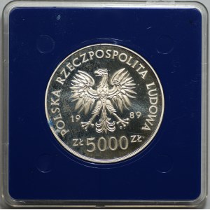 5,000 zlotys, 1989, Westerplatte