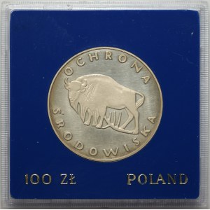 100 zlotych, 1977, European bison