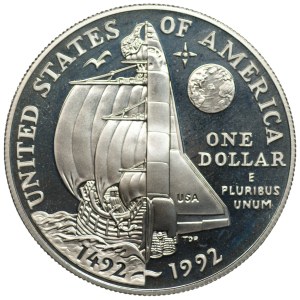 USA, 1 dolar 1992, Podróż Kolumba