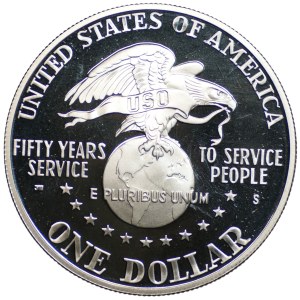USA, 1 dollar, 1991, USO