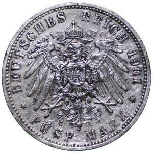 Germany, Prussia, 5 marks, 1901
