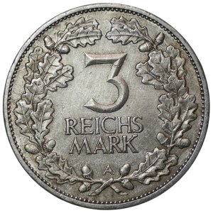 Germany, Weimar Republic, 3 marks, 1925