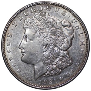 USA, Morganův dolar z roku 1921 S