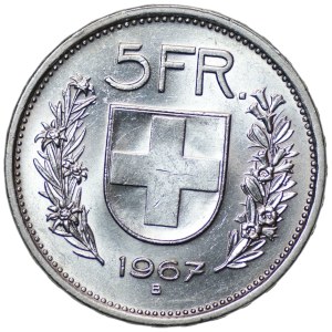 Switzerland, 5 francs, 1967