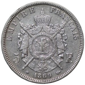 Francja, 5 franków 1869
