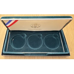 USA, silver coin case set