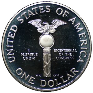 USA, 1 dolar 1989, 200-lecie Kongresu