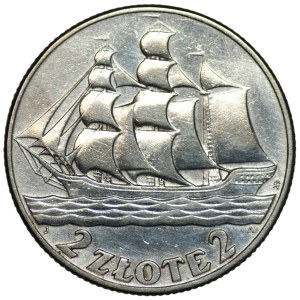 2 zlotys de 1936, Voilier