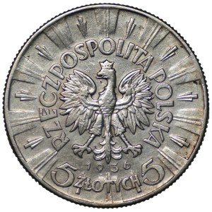 5 zlotys 1936, Józef Piłsudski