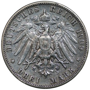Germany, 3 marks, 1909