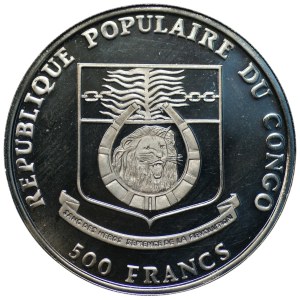 Congo, 500 francs, 1992, 1994 World Cup