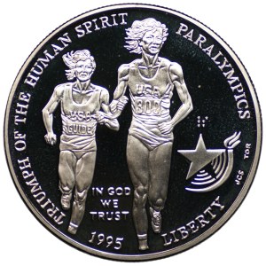 USA, 1 dolar 1995, X. Igrzyska Paraolimpijskie, Atlanta 1996, Biegi