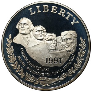 USA, 1 dolar, 1991, Mount Rushmore