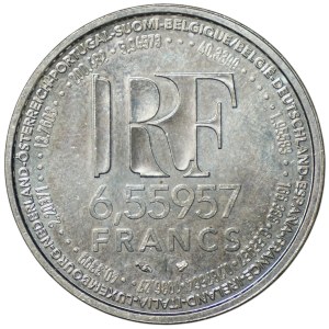 Francja, 6,55957 franka 1999, Wprowadzenie euro