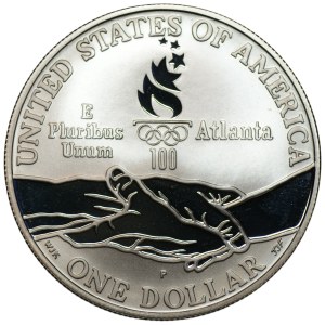 USA, 1 dolar 1995, XXVI Letnie Igrzyska Olimpijskie, Atlanta 1996, gimnastyka