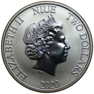 Niue, 2 doláre 2020, Jurský park, 1 oz
