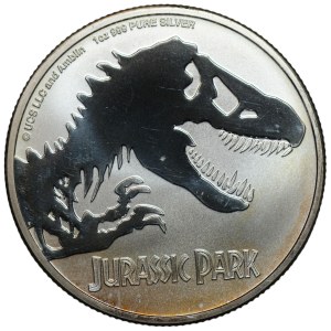 Niue, 2 doláre 2020, Jurský park, 1 oz
