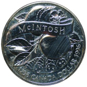 Kanada, 1 dolar 1996, Jabłko McIntosh