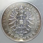 Germany, 5 marks, 1875 (E), GCN XF40