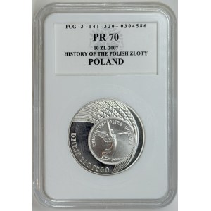 10 zlotych 2007, The History of the Zloty, PCG PR70