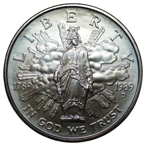 USA, 1 dollar, 1989, 200th Anniversary of Congress (D)