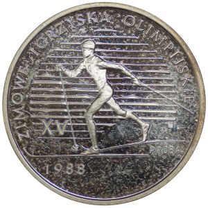 1 000 zlotých, 1987, XV. zimní olympijské hry, zkušební vydání
