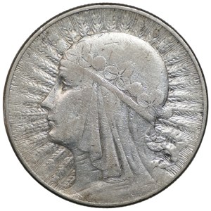 10 zlotys 1932, Tête de femme