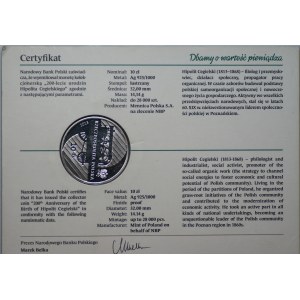 10 zlotych, 2013, 200th anniversary of the birth of Hipolit Cegielski