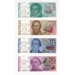 Argentina, 1, 5, 10, 50, 100, 500, 1,000, 5,000 australes, 1985–1991, set of 8 banknotes