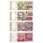 Argentina, 1, 5, 10, 50, 100, 500, 1,000, 5,000 australes, 1985–1991, set of 8 banknotes