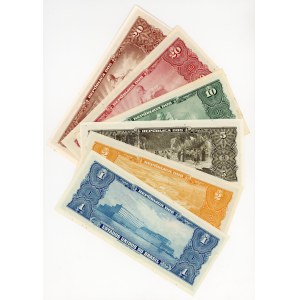 Brazylia, 1, 2, 5, 10, 20 cruzeiros, zestaw 6 banknotów, różne roczniki