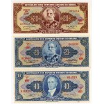 Brazylia, 1, 2, 5, 10, 20 cruzeiros, zestaw 6 banknotów, różne roczniki