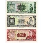 Paragwaj, 1, 5, 10, 50, 100 guarani 1952, zestaw 6 banknotów